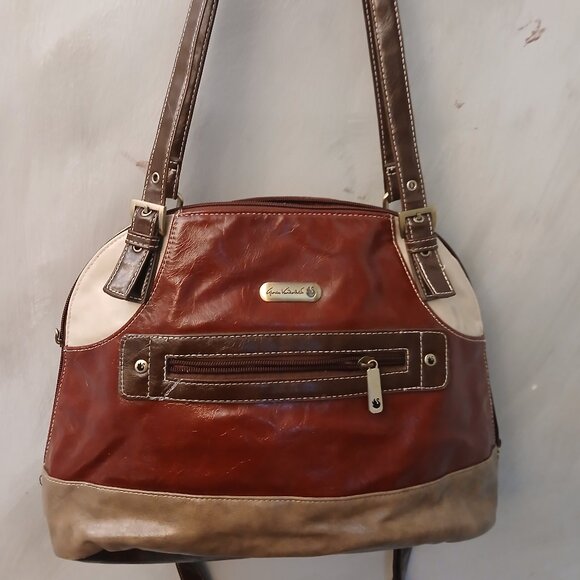 Gloria Vanderbilt Two Tone Retro Shoulder Bag - Picture 1 of 12